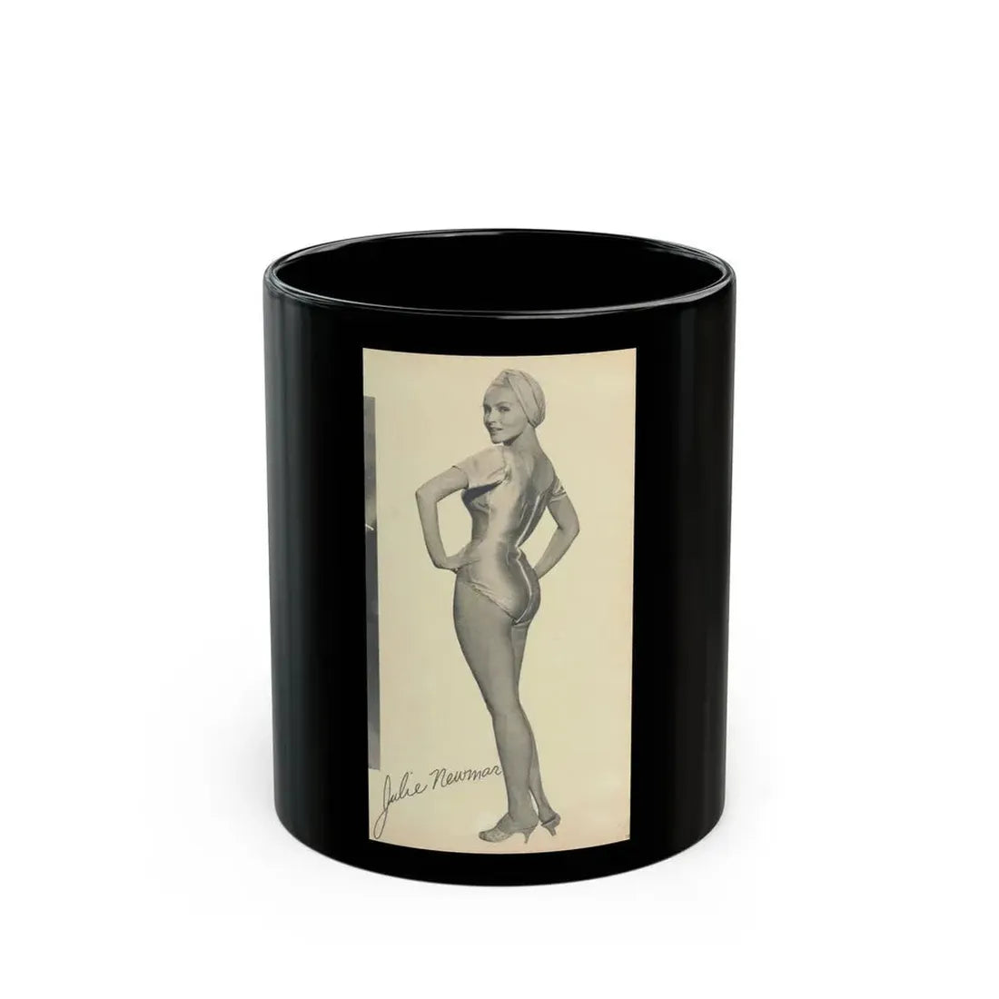 Julie Newmar #355 (Vintage Female Icon) Black Coffee Mug 11oz - Go Mug Yourself