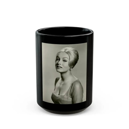 Julie Newmar #364 (Vintage Female Icon) Black Coffee Mug 15oz - Go Mug Yourself