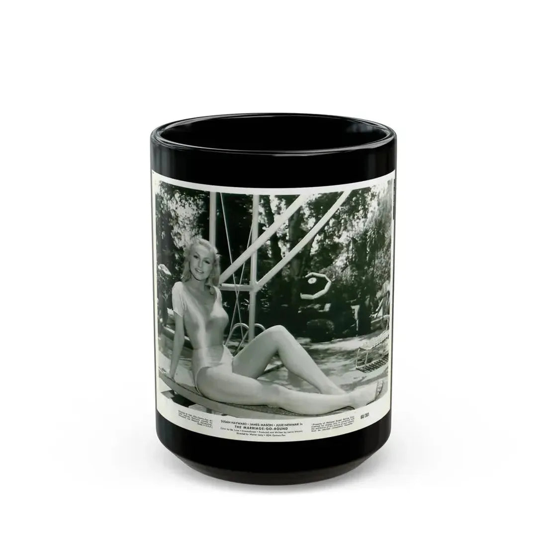 Julie Newmar #366 (Vintage Female Icon) Black Coffee Mug 15oz - Go Mug Yourself