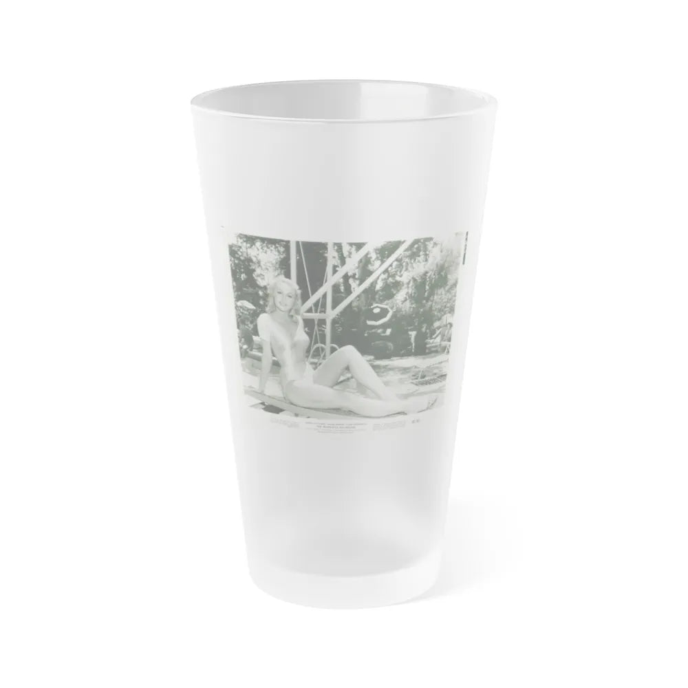 Julie Newmar #366 (Vintage Female Icon) Frosted Pint Glass 16oz-16oz-Frosted-Go Mug Yourself