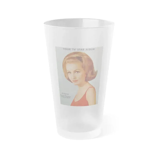 Julie Newmar #369 - T.V. Guide Photo '65 (Vintage Female Icon) Frosted Pint Glass 16oz 16oz Frosted - Go Mug Yourself