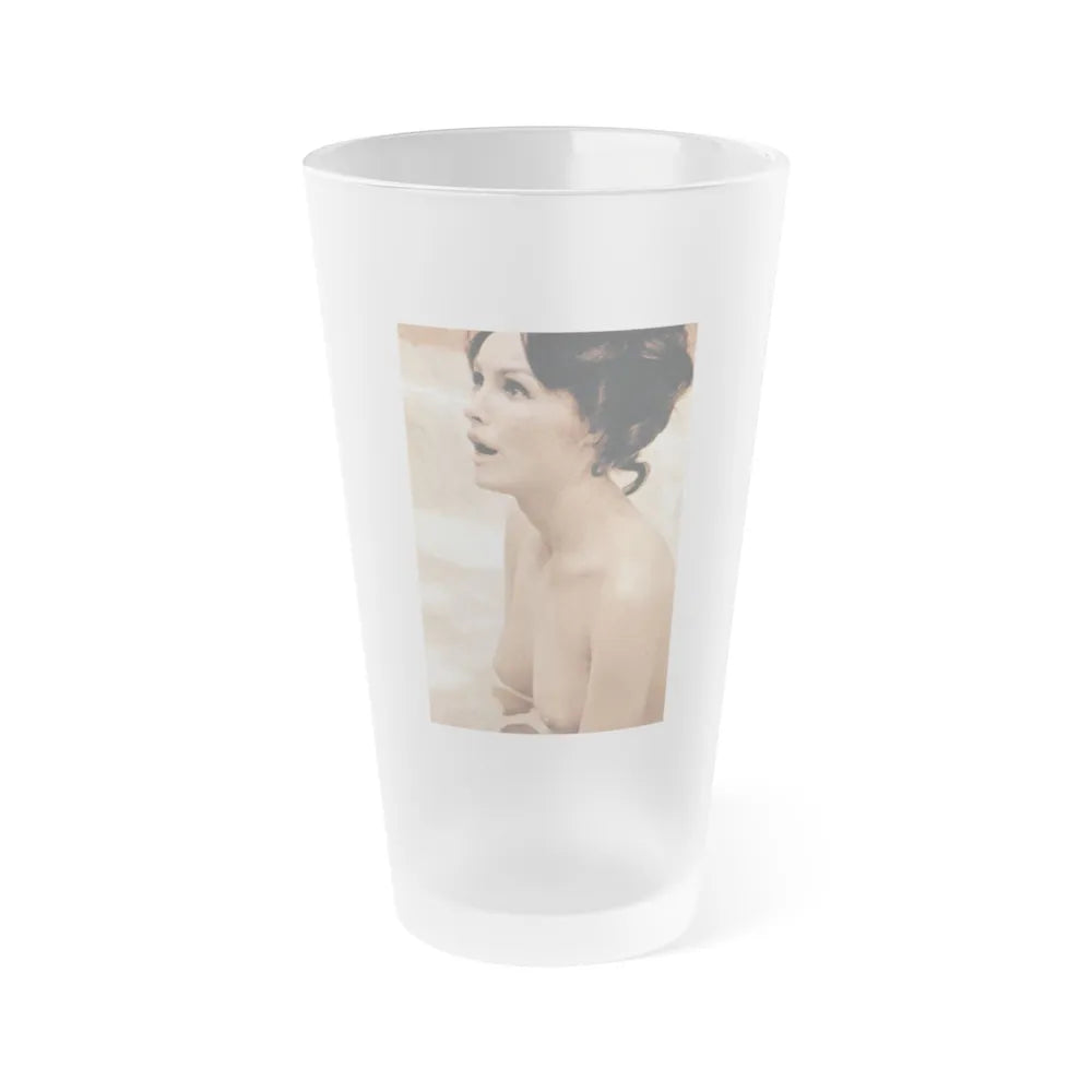 Julie Newmar #372 - Topless (Vintage Female Icon) Frosted Pint Glass 16oz-16oz-Frosted-Go Mug Yourself