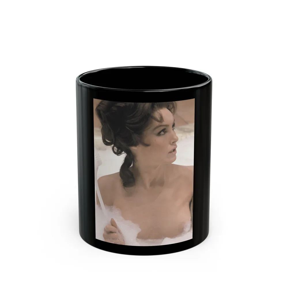 Julie Newmar #373 - Topless (Vintage Female Icon) Black Coffee Mug-11oz-Go Mug Yourself