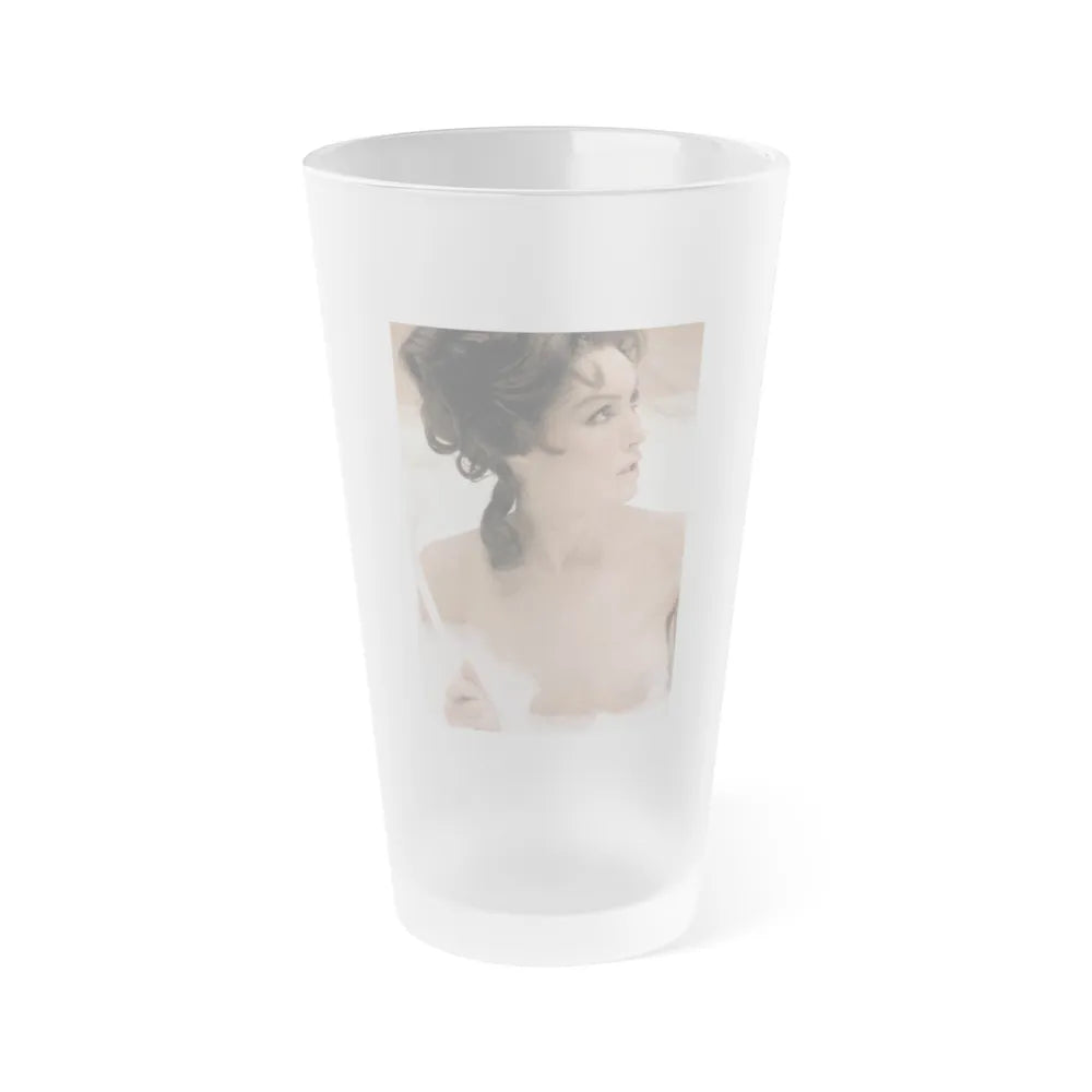 Julie Newmar #373 - Topless (Vintage Female Icon) Frosted Pint Glass 16oz-16oz-Frosted-Go Mug Yourself