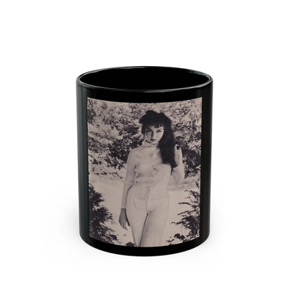 Julie Newmar #375 (Vintage Female Icon) Black Coffee Mug-11oz-Go Mug Yourself