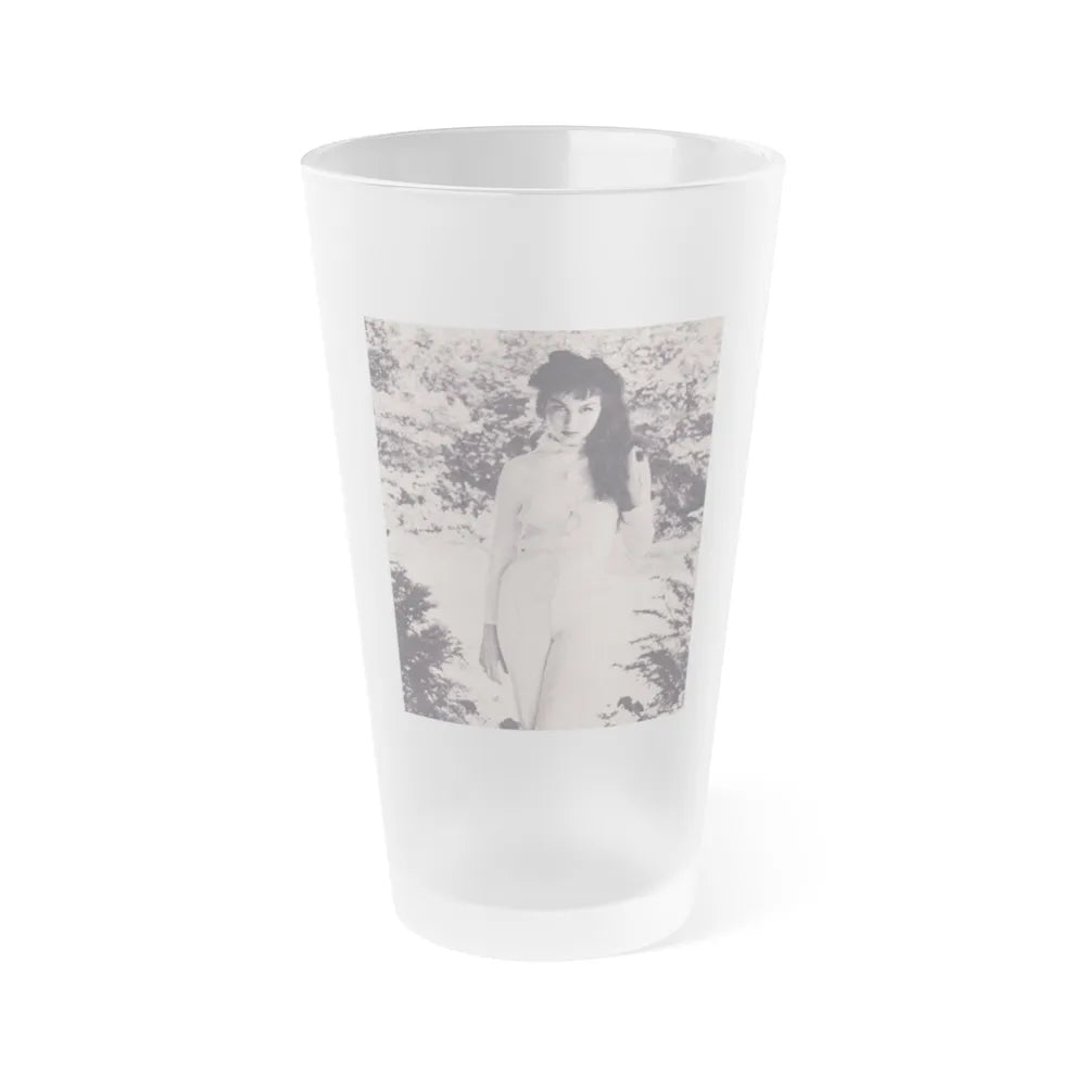 Julie Newmar #375 (Vintage Female Icon) Frosted Pint Glass 16oz-16oz-Frosted-Go Mug Yourself