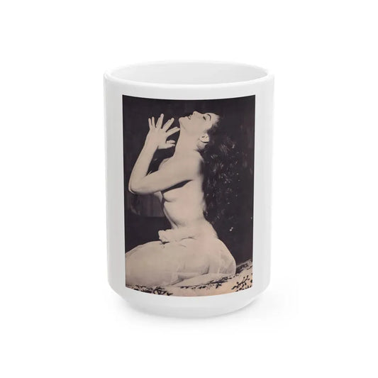 Julie Newmar #376 (Vintage Female Icon) White Coffee Mug 15oz - Go Mug Yourself