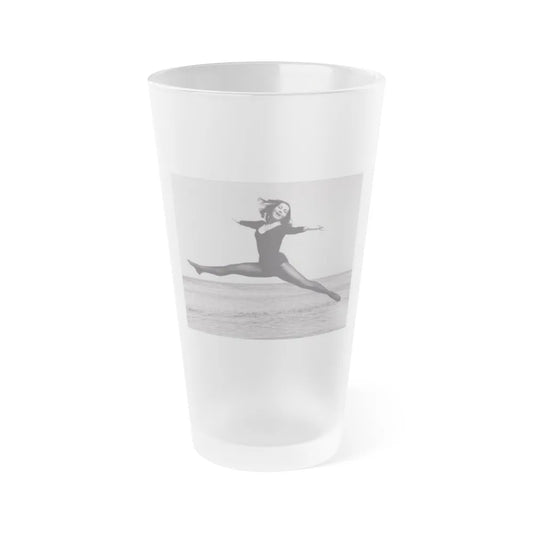 Julie Newmar #378 (Vintage Female Icon) Frosted Pint Glass 16oz-16oz-Frosted-Go Mug Yourself