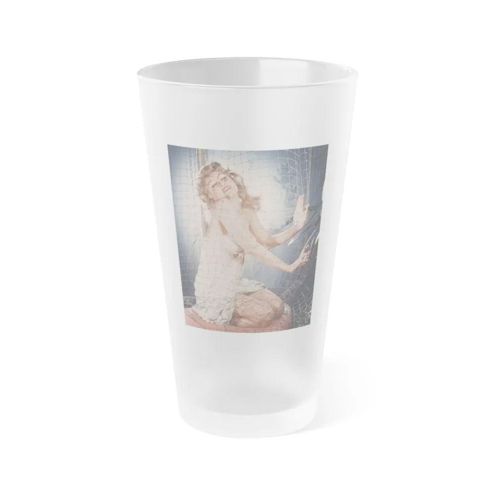 Julie Newmar #385 (Vintage Female Icon) Frosted Pint Glass 16oz-16oz-Frosted-Go Mug Yourself