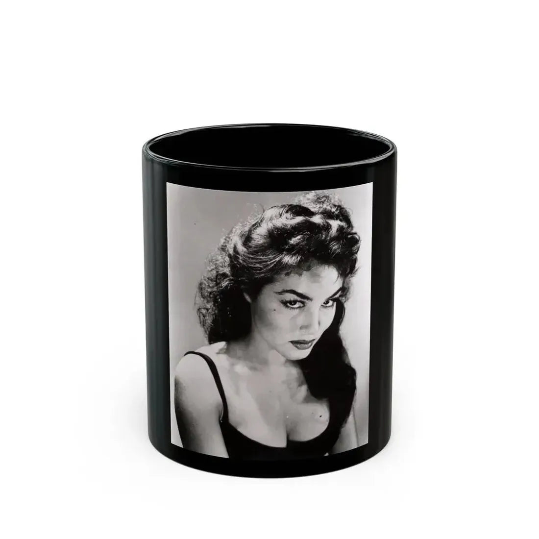 Julie Newmar #39 (Vintage Female Icon) Black Coffee Mug 11oz - Go Mug Yourself