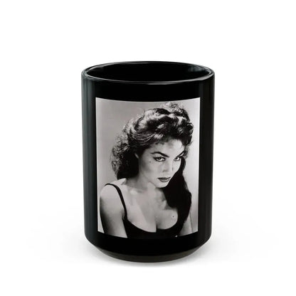 Julie Newmar #39 (Vintage Female Icon) Black Coffee Mug 15oz - Go Mug Yourself