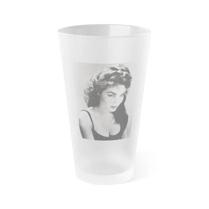 Julie Newmar #39 (Vintage Female Icon) Frosted Pint Glass 16oz-16oz-Frosted-Go Mug Yourself