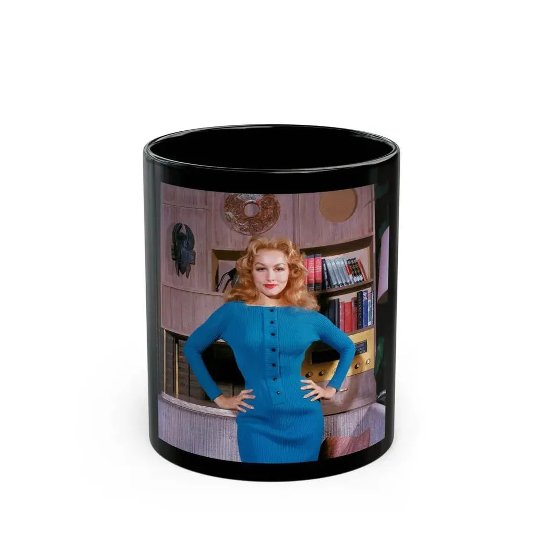 Julie Newmar #394 (Vintage Female Icon) Black Coffee Mug 11oz - Go Mug Yourself