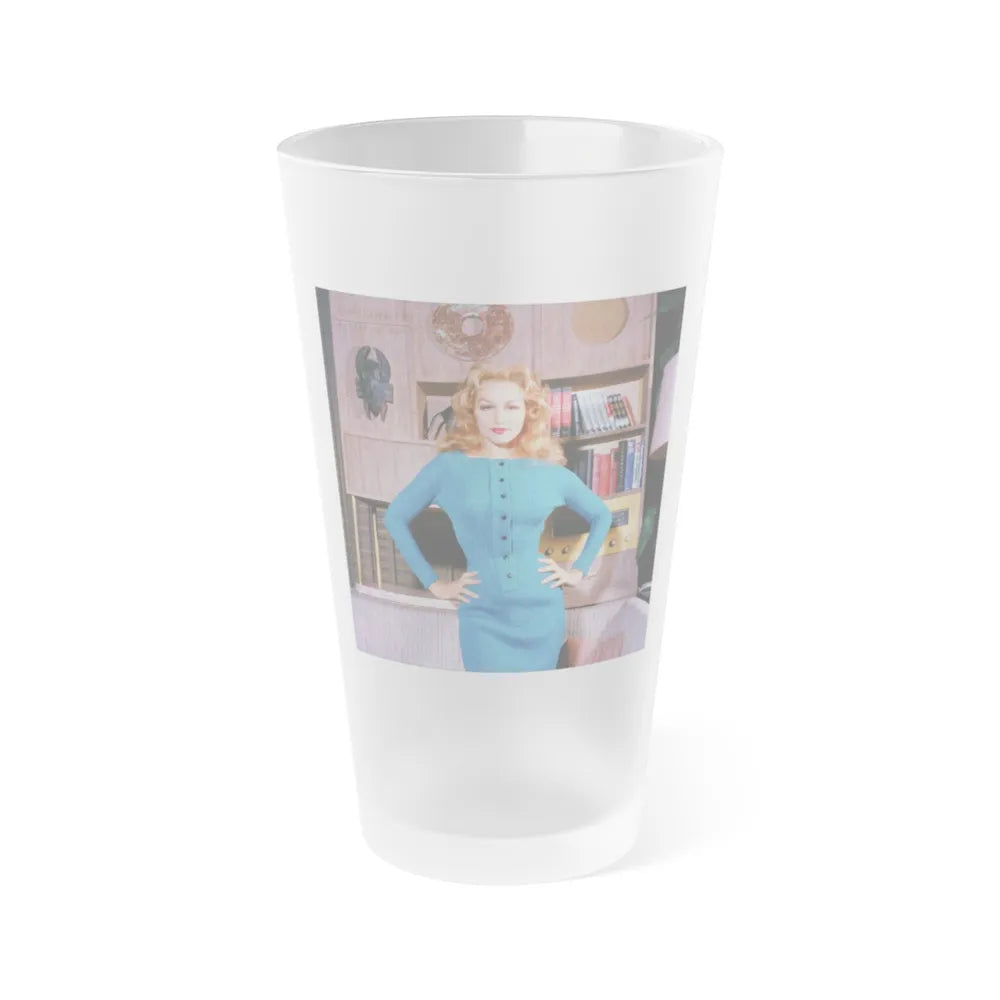 Julie Newmar #394 (Vintage Female Icon) Frosted Pint Glass 16oz-16oz-Frosted-Go Mug Yourself