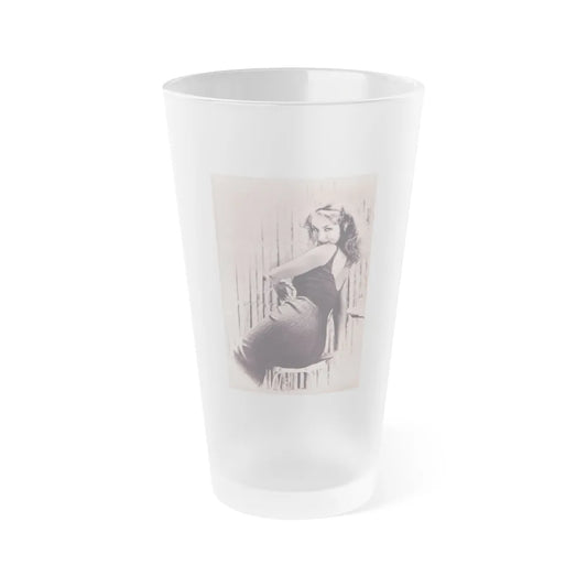 Julie Newmar #404 (Vintage Female Icon) Frosted Pint Glass 16oz-16oz-Frosted-Go Mug Yourself