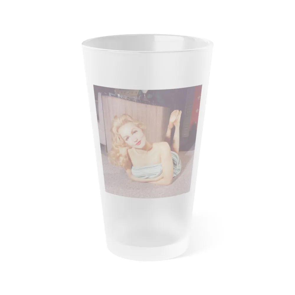 Julie Newmar #419 (Vintage Female Icon) Frosted Pint Glass 16oz-16oz-Frosted-Go Mug Yourself