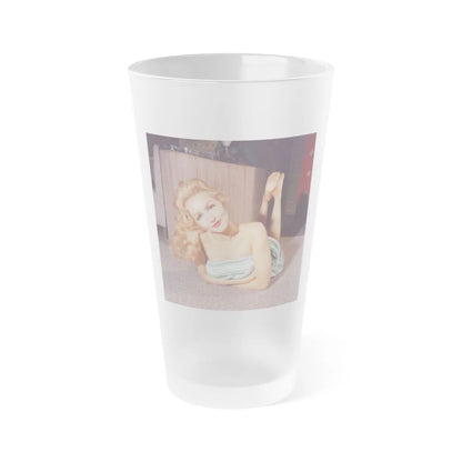 Julie Newmar #419 (Vintage Female Icon) Frosted Pint Glass 16oz-16oz-Frosted-Go Mug Yourself