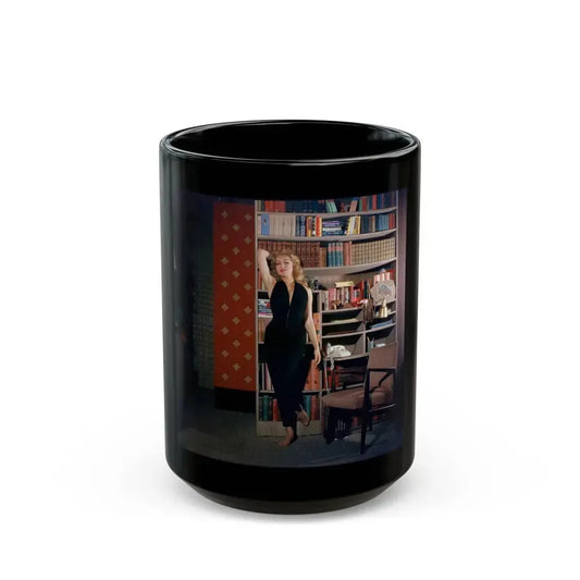 Julie Newmar #421 (Vintage Female Icon) Black Coffee Mug 15oz - Go Mug Yourself