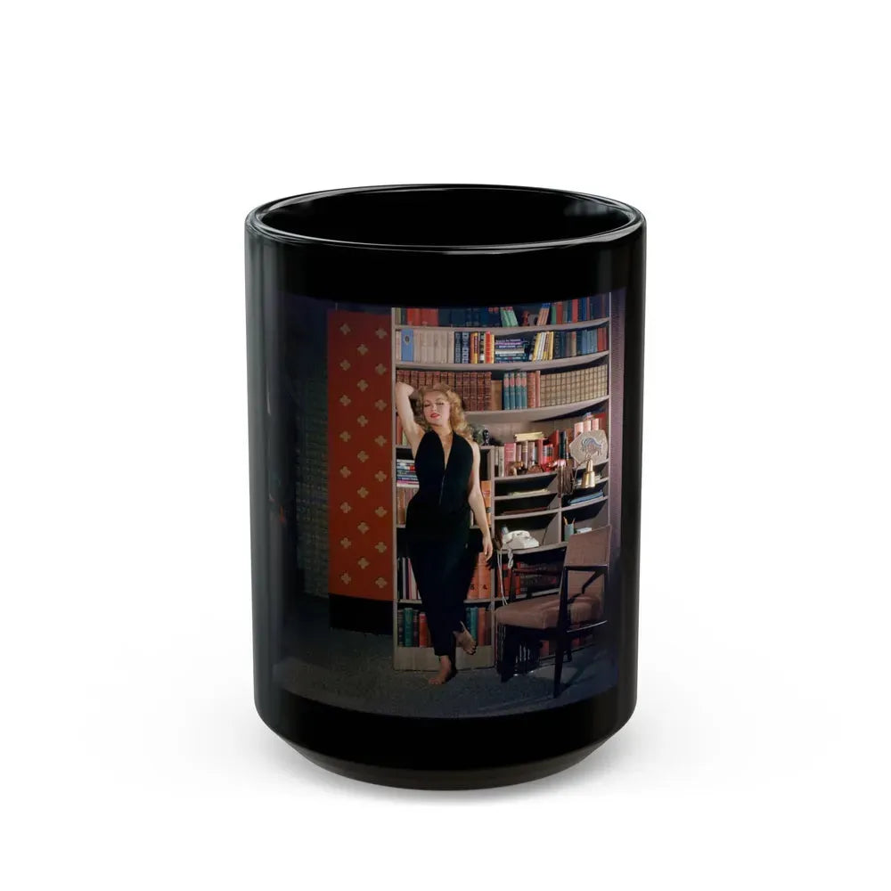 Julie Newmar #421 (Vintage Female Icon) Black Coffee Mug 15oz - Go Mug Yourself