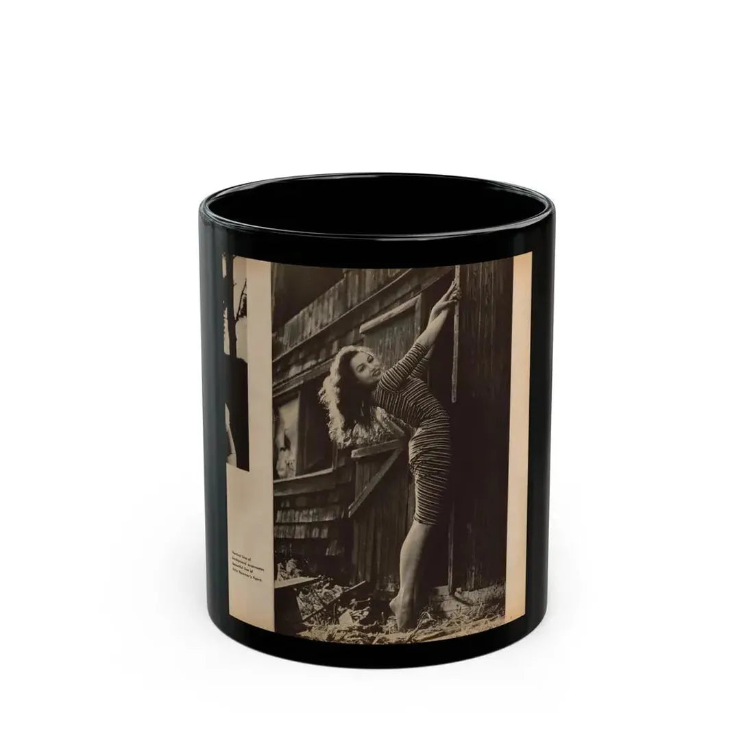 Julie Newmar #422 - 1 Page with, Julie+1 B&W Photo & Caption from Photography For Men - Glamour Issue Mag. July '58 (Vintage Female Icon) Black Coffee Mug 11oz - Go Mug Yourself