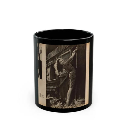 Julie Newmar #422 - 1 Page with, Julie+1 B&W Photo & Caption from Photography For Men - Glamour Issue Mag. July '58 (Vintage Female Icon) Black Coffee Mug 11oz - Go Mug Yourself