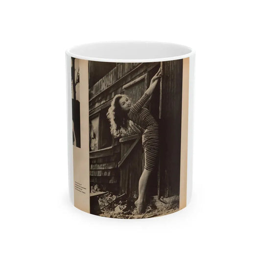 Julie Newmar #422 - 1 Page with, Julie+1 B&W Photo & Caption from Photography For Men - Glamour Issue Mag. July '58 (Vintage Female Icon) White Coffee Mug 11oz - Go Mug Yourself