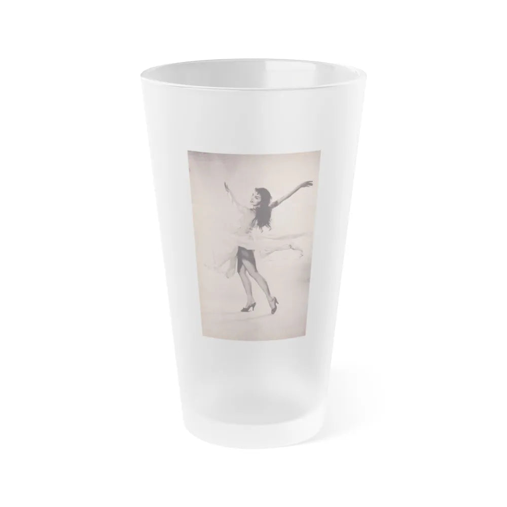 Julie Newmar #423 (Vintage Female Icon) Frosted Pint Glass 16oz-16oz-Frosted-Go Mug Yourself