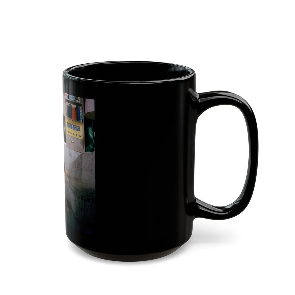 Julie Newmar #436 (Vintage Female Icon) Black Coffee Mug-Go Mug Yourself