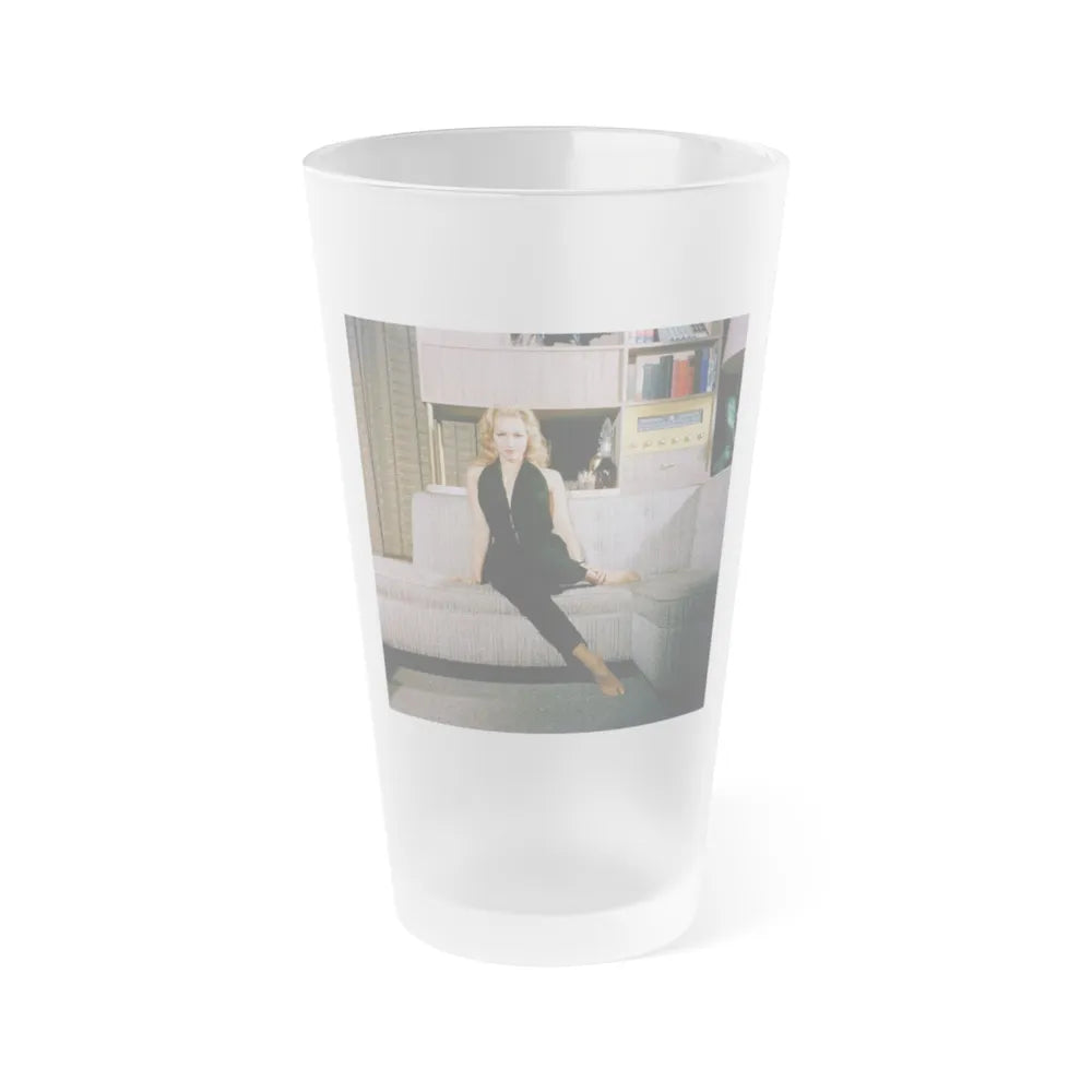 Julie Newmar #436 (Vintage Female Icon) Frosted Pint Glass 16oz-16oz-Frosted-Go Mug Yourself