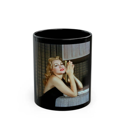 Julie Newmar #438 (Vintage Female Icon) Black Coffee Mug-11oz-Go Mug Yourself