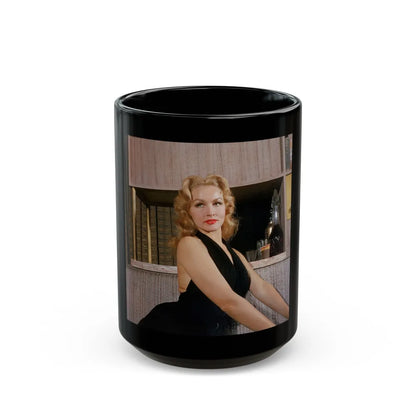 Julie Newmar #439 (Vintage Female Icon) Black Coffee Mug-15oz-Go Mug Yourself