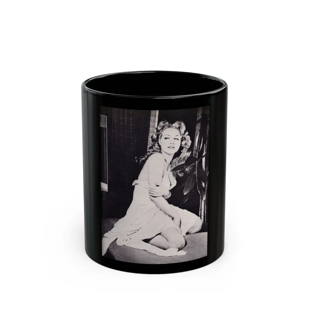 Julie Newmar #440 (Vintage Female Icon) Black Coffee Mug-11oz-Go Mug Yourself