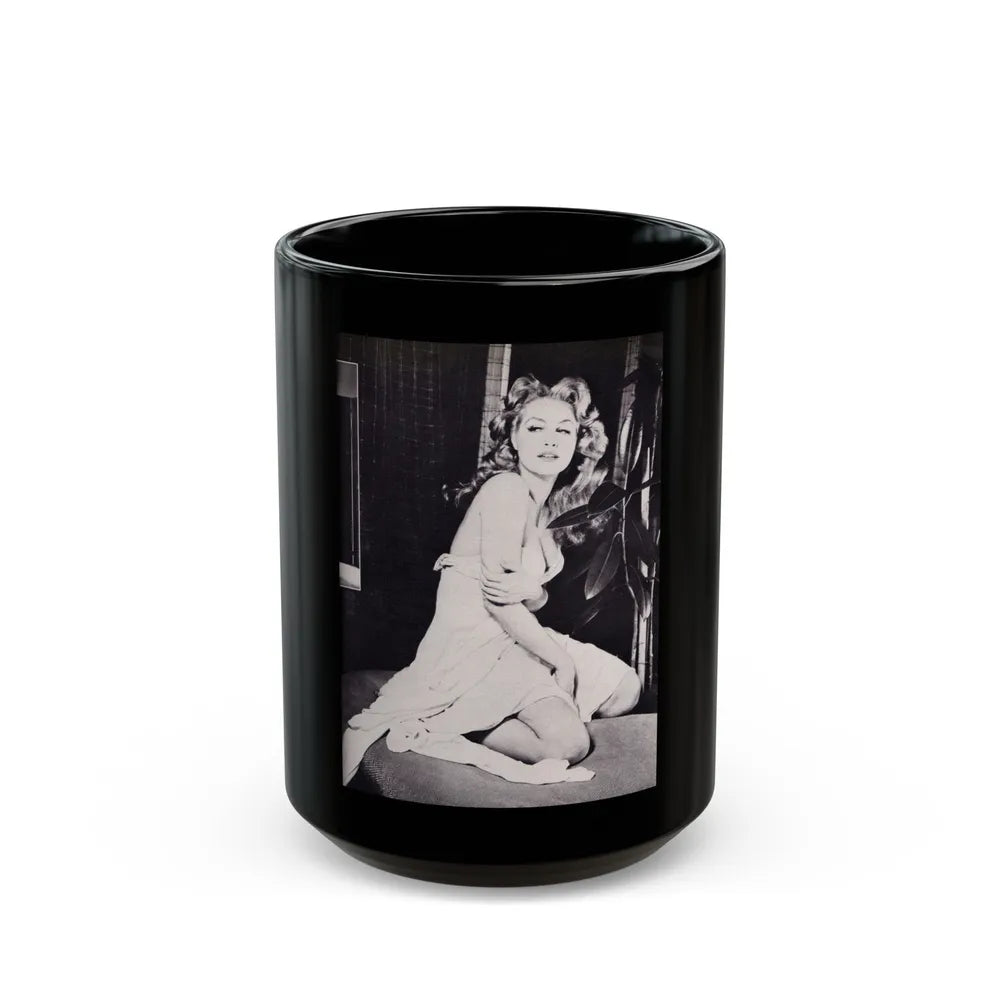 Julie Newmar #440 (Vintage Female Icon) Black Coffee Mug-15oz-Go Mug Yourself