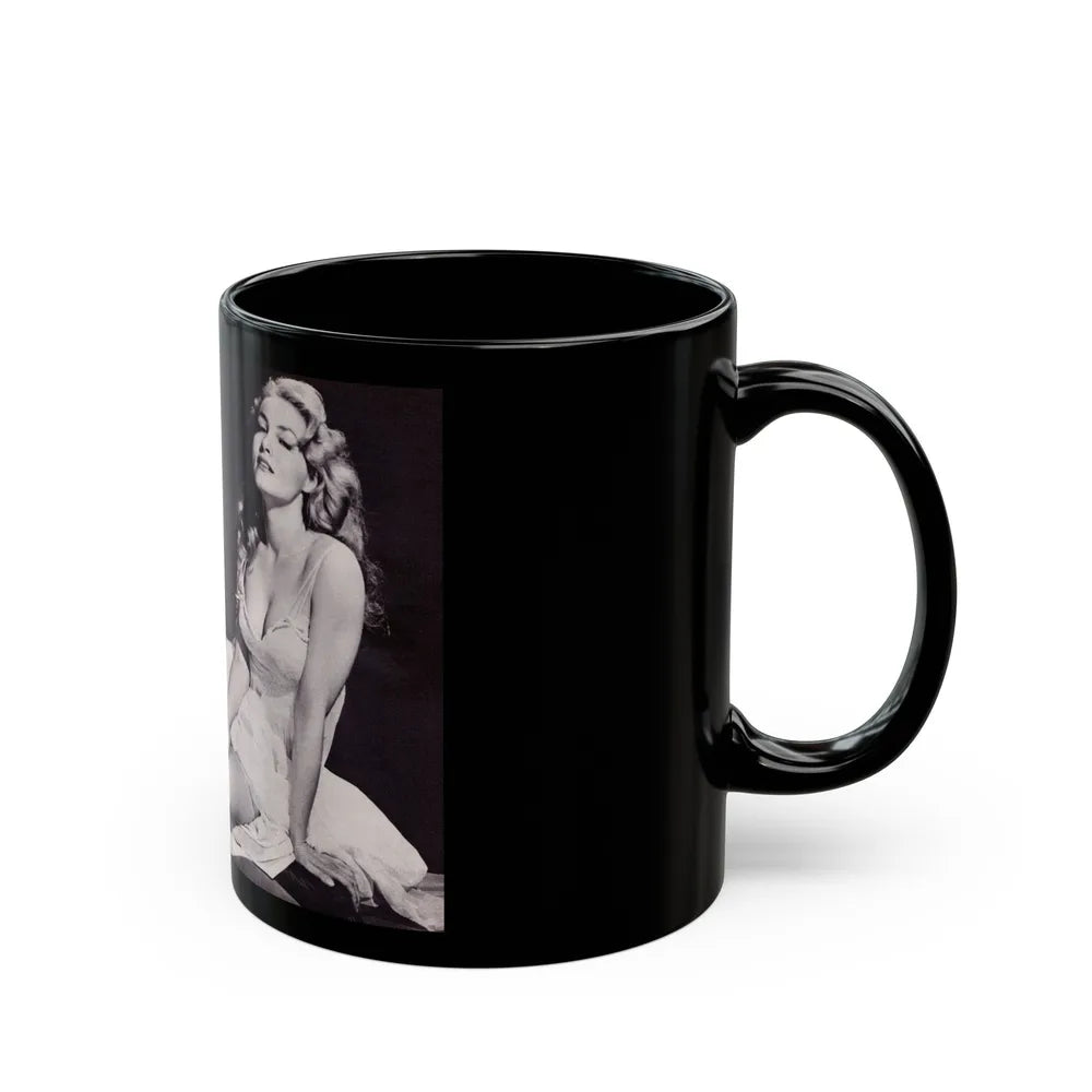 Julie Newmar #443 (Vintage Female Icon) Black Coffee Mug-Go Mug Yourself