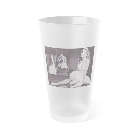 Julie Newmar #443 (Vintage Female Icon) Frosted Pint Glass 16oz-16oz-Frosted-Go Mug Yourself