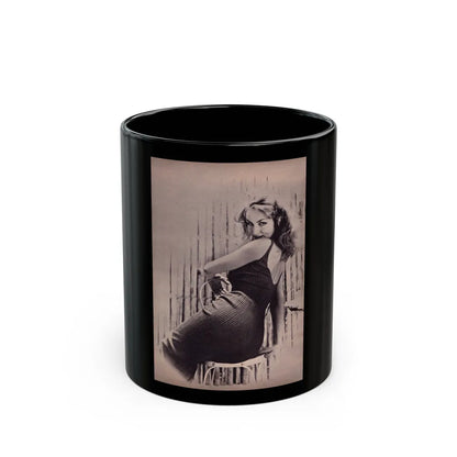 Julie Newmar #447 (Vintage Female Icon) Black Coffee Mug-11oz-Go Mug Yourself