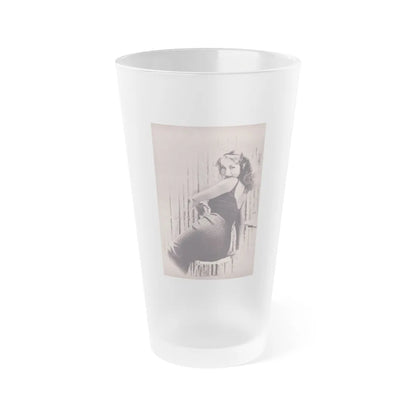 Julie Newmar #447 (Vintage Female Icon) Frosted Pint Glass 16oz-16oz-Frosted-Go Mug Yourself