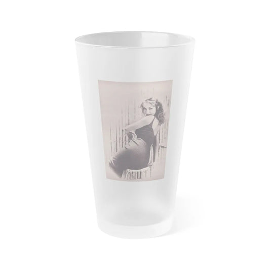 Julie Newmar #447 (Vintage Female Icon) Frosted Pint Glass 16oz-16oz-Frosted-Go Mug Yourself