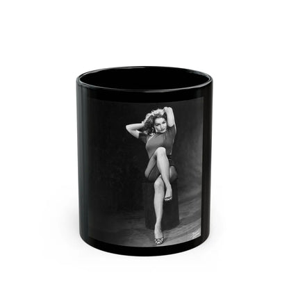 Julie Newmar #449 (Vintage Female Icon) Black Coffee Mug-11oz-Go Mug Yourself