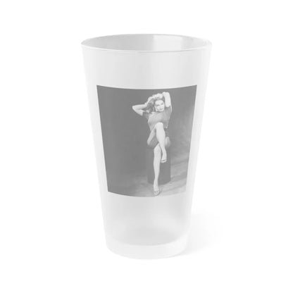 Julie Newmar #449 (Vintage Female Icon) Frosted Pint Glass 16oz-16oz-Frosted-Go Mug Yourself