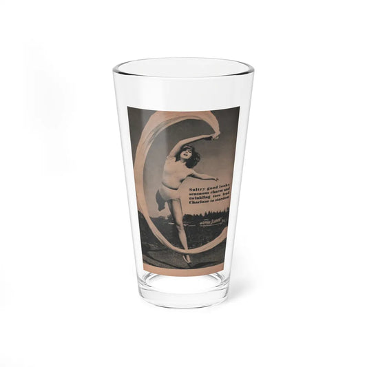 Julie Newmar #456 - Intro to Julie Introduction to Julie with, 1 B&W Photo & Caption from EYE Digest Mag. Dec. '53 (Vintage Female Icon) Pint Glass 16oz 16oz - Go Mug Yourself
