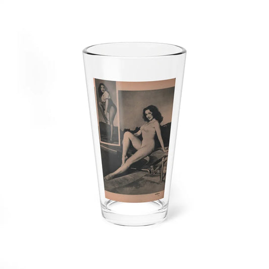 Julie Newmar #459 - Pages 111 Pages 3 of 5 with, Julie+2 B&W Photos from EYE Digest Mag. Dec. '53 (Vintage Female Icon) Pint Glass 16oz 16oz - Go Mug Yourself