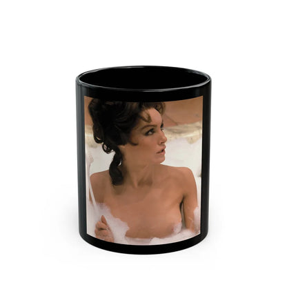 Julie Newmar #468 - Topless (Vintage Female Icon) Black Coffee Mug-11oz-Go Mug Yourself