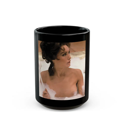 Julie Newmar #468 - Topless (Vintage Female Icon) Black Coffee Mug-15oz-Go Mug Yourself