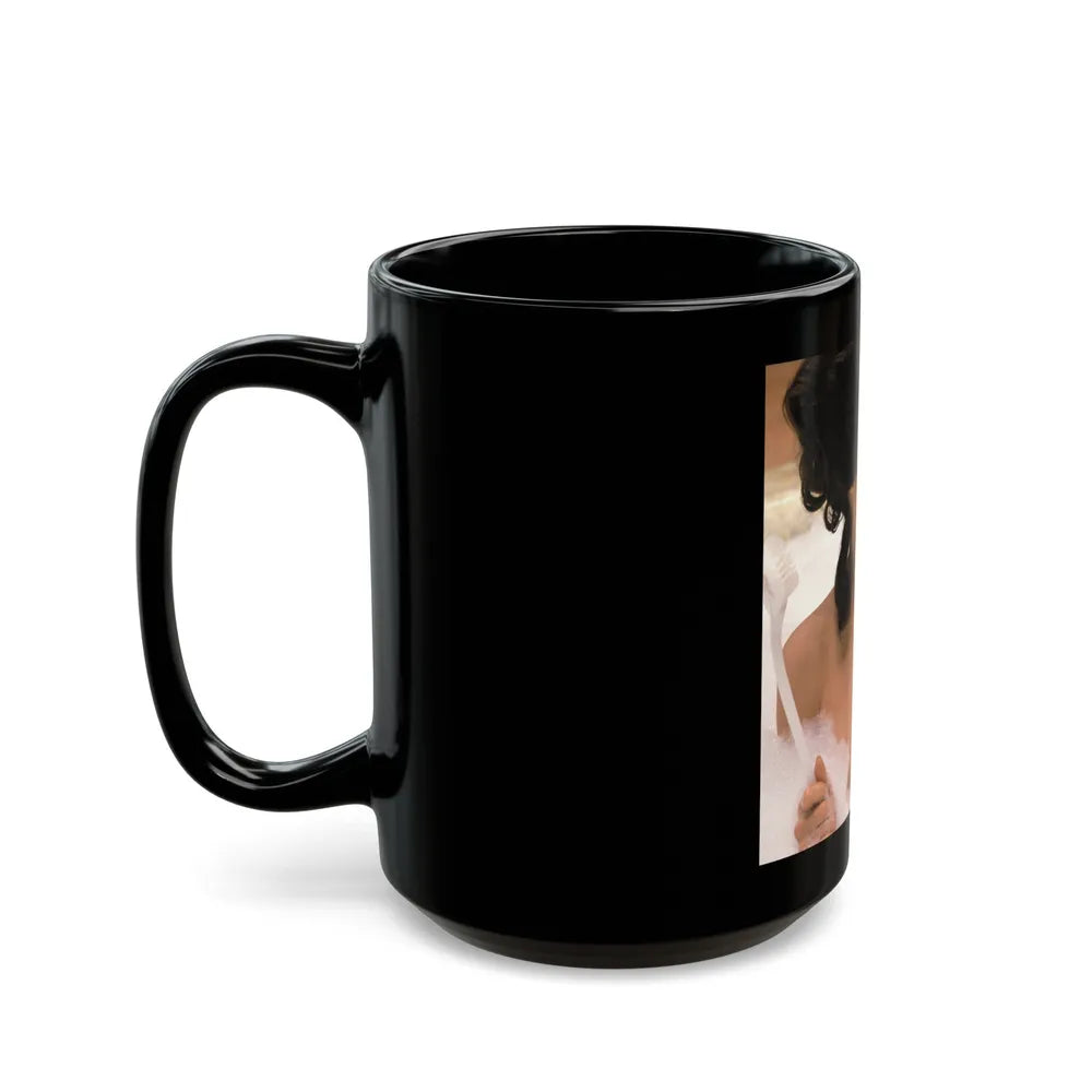 Julie Newmar #468 - Topless (Vintage Female Icon) Black Coffee Mug-Go Mug Yourself