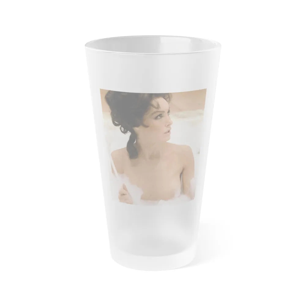 Julie Newmar #468 - Topless (Vintage Female Icon) Frosted Pint Glass 16oz-16oz-Frosted-Go Mug Yourself