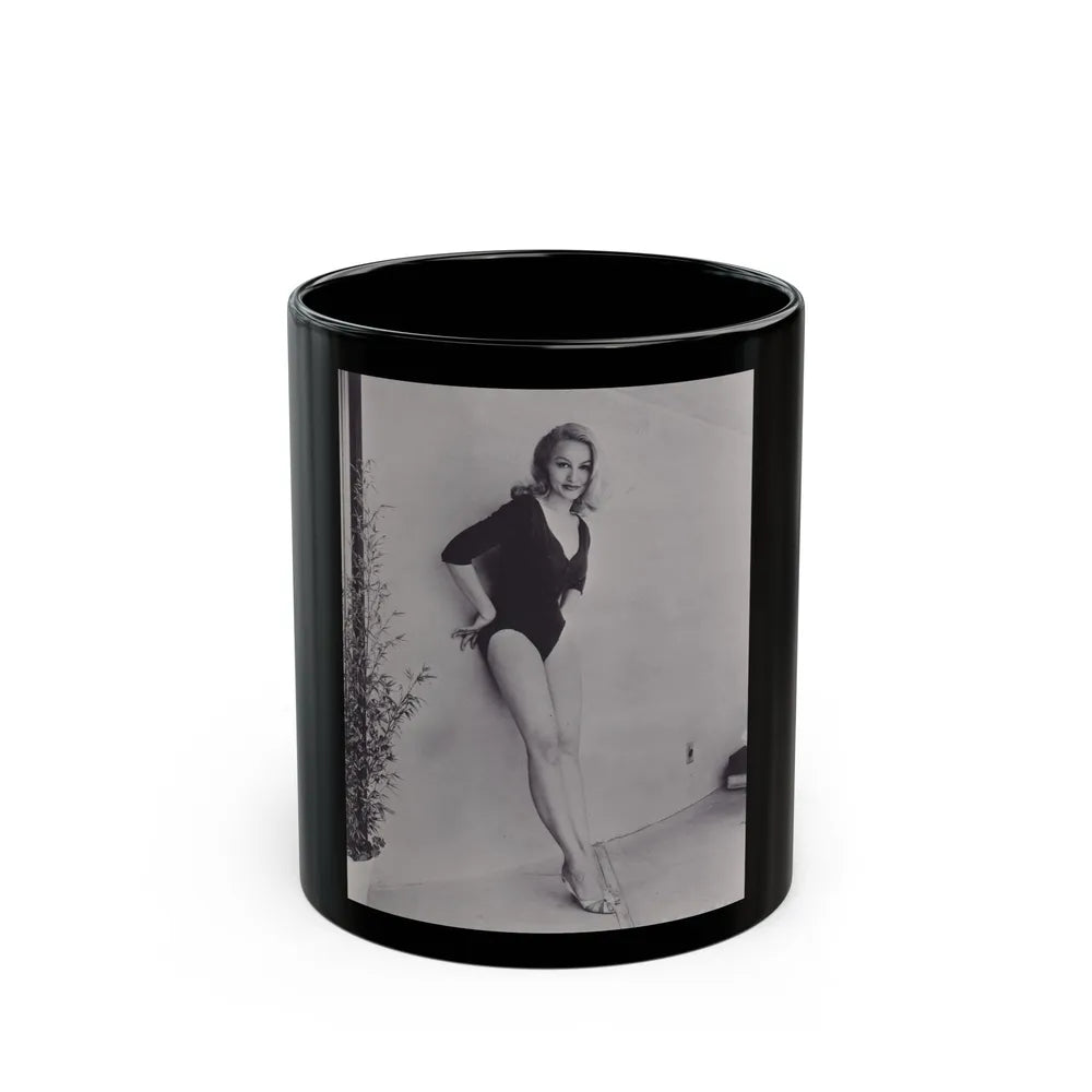 Julie Newmar #470 (Vintage Female Icon) Black Coffee Mug-11oz-Go Mug Yourself