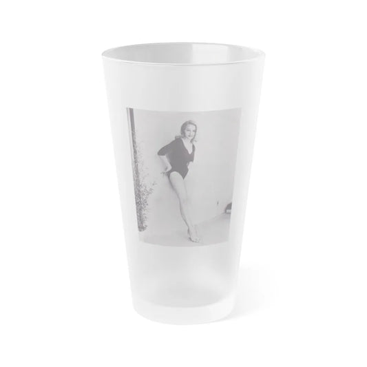 Julie Newmar #470 (Vintage Female Icon) Frosted Pint Glass 16oz-16oz-Frosted-Go Mug Yourself