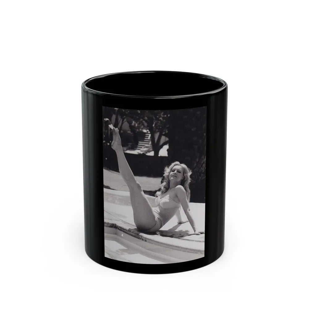 Julie Newmar #474 (Vintage Female Icon) Black Coffee Mug-11oz-Go Mug Yourself