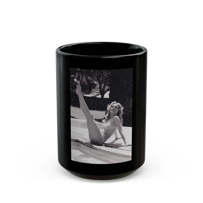 Julie Newmar #474 (Vintage Female Icon) Black Coffee Mug-15oz-Go Mug Yourself